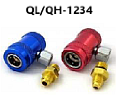 Quick coupler for automobile AC